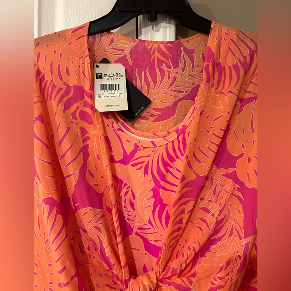 Salt Life 3pc Set Ruana OSFM Dress Small Bathing Suit XS NWT Magen Pink & Coral - Picture 3 of 16